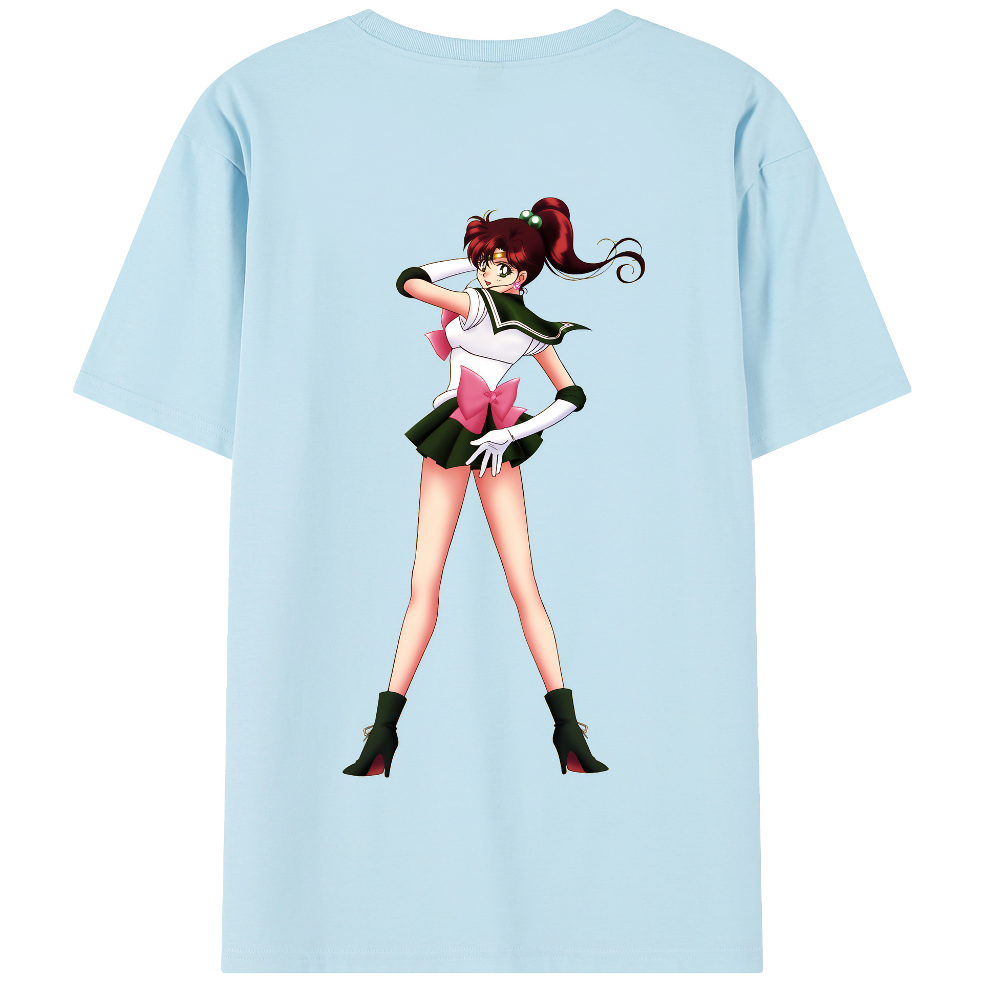 （画像用） 美少女戦士セーラームーン 木野 まこと きの まこと Sailor Moon Kino Makoto （セーラージュピター；Sailor Jupiter） 綿100％半袖Tシャツ（背面プリント）